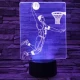 Kosaras 7 színű  3D led lámpa