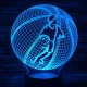Kosárlabda 2 7 színű  3D led lámpa