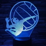 Röplabda szerva 3D led lámpa