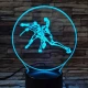 Kardozó-párbajtőr 7 színű  3D led lámpa