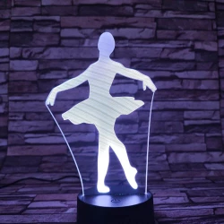Balettos lány 3D led lámpa