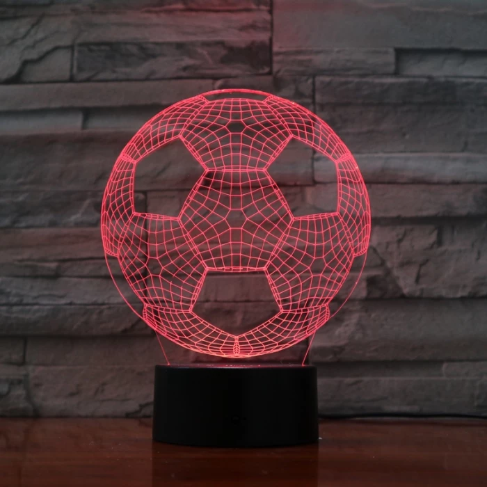 Focilabda 7 színű 3D led lámpa