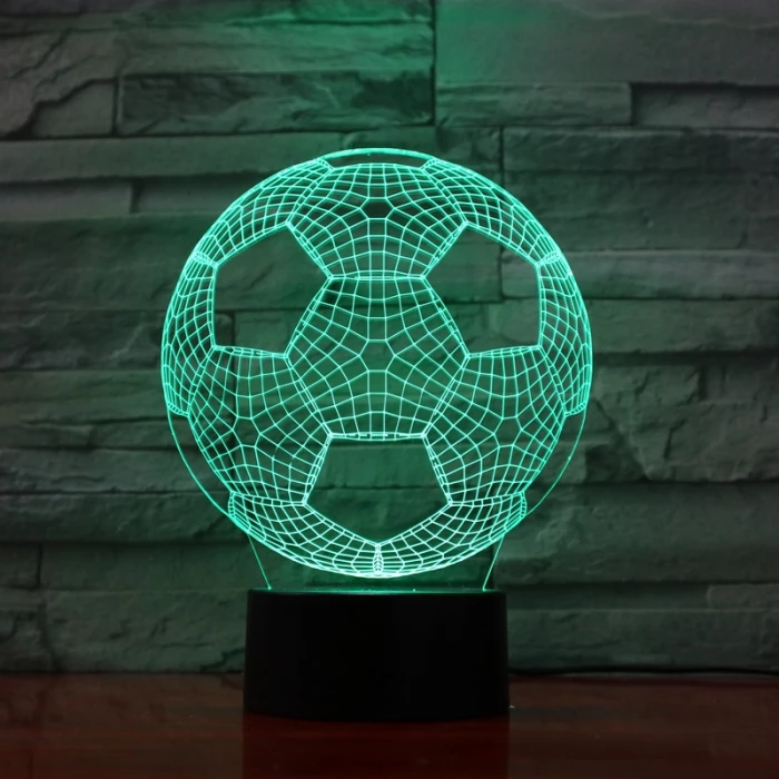 Focilabda 7 színű 3D led lámpa
