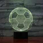 Focilabda 7 színű 3D led lámpa