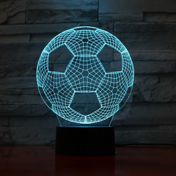Focilabda 7 színű 3D led lámpa