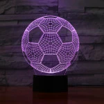 Focilabda 7 színű 3D led lámpa