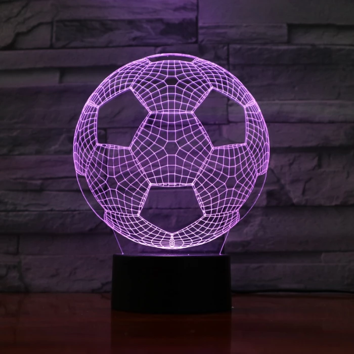 Focilabda 7 színű 3D led lámpa