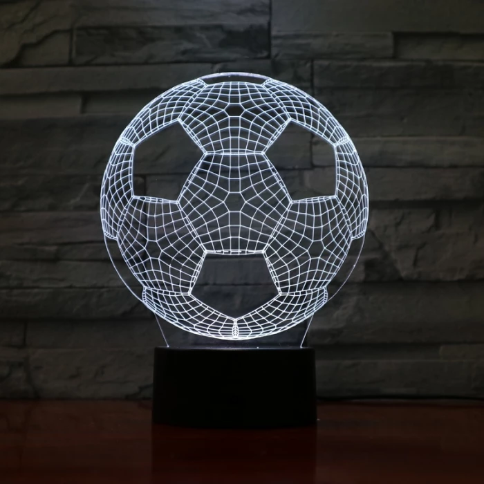 Focilabda 7 színű 3D led lámpa