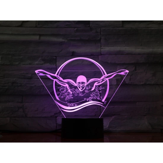 Úszó 7 színű 3D led lámpa