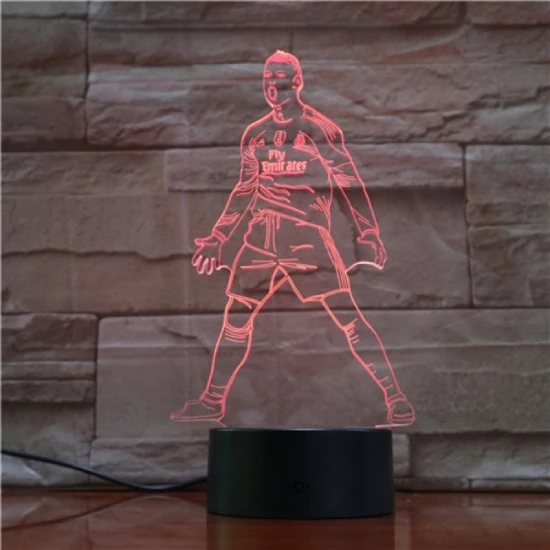 Ronaldo Focista 7 színű 3D led lámpa
