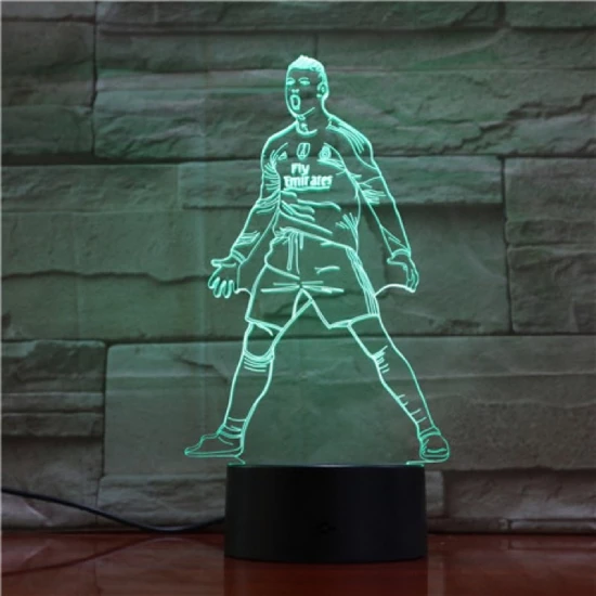 Ronaldo Focista 7 színű 3D led lámpa