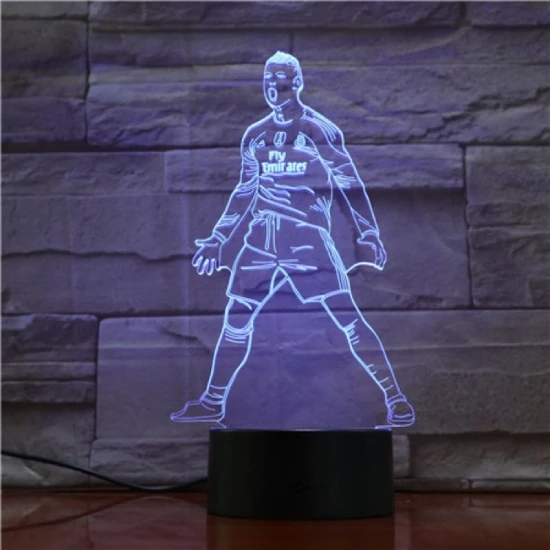 Ronaldo Focista 7 színű 3D led lámpa