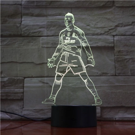 Ronaldo Focista 7 színű 3D led lámpa