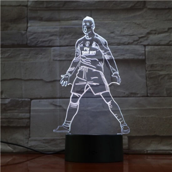 Ronaldo Focista 7 színű 3D led lámpa