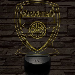 Arsenal 7 színű 3D led lámpa