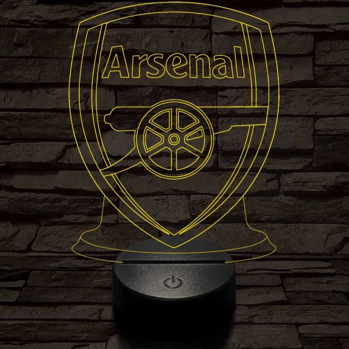 Arsenal 7 színű 3D led lámpa