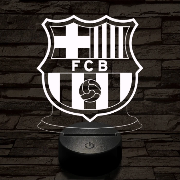 Barcelona 7 színű 3D led lámpa