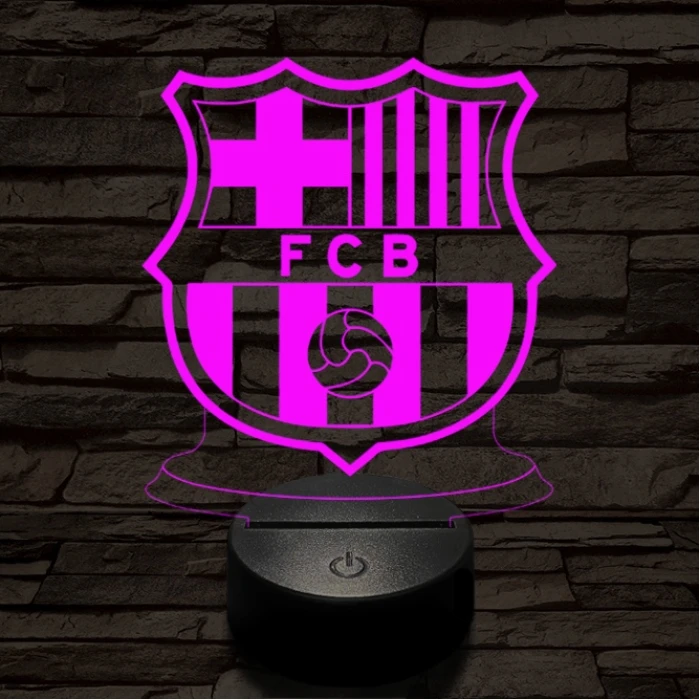 Barcelona 7 színű 3D led lámpa