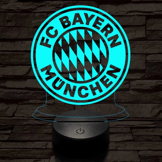 Bayern München 7 színű 3D led lámpa