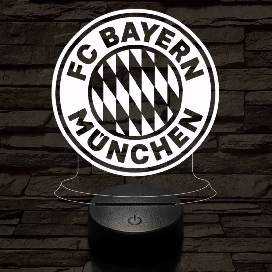 Bayern München 7 színű 3D led lámpa