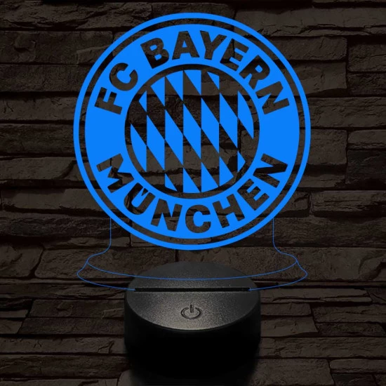 Bayern München 7 színű 3D led lámpa