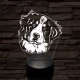 Bernáthegyi kutya fej 7 színű 3D led lámpa