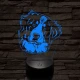 Bernáthegyi kutya fej 7 színű 3D led lámpa