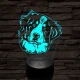 Bernáthegyi kutya fej 7 színű 3D led lámpa