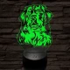 Bernáthegyi kutya 7 színű 3D led lámpa