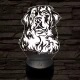 Bernáthegyi kutya 7 színű 3D led lámpa