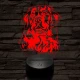 Bernáthegyi kutya 7 színű 3D led lámpa