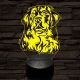 Bernáthegyi kutya 7 színű 3D led lámpa