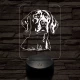 Vizsla 7 színű 3D led lámpa