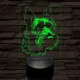 Skót terrier-fej 7 színű 3D led lámpa