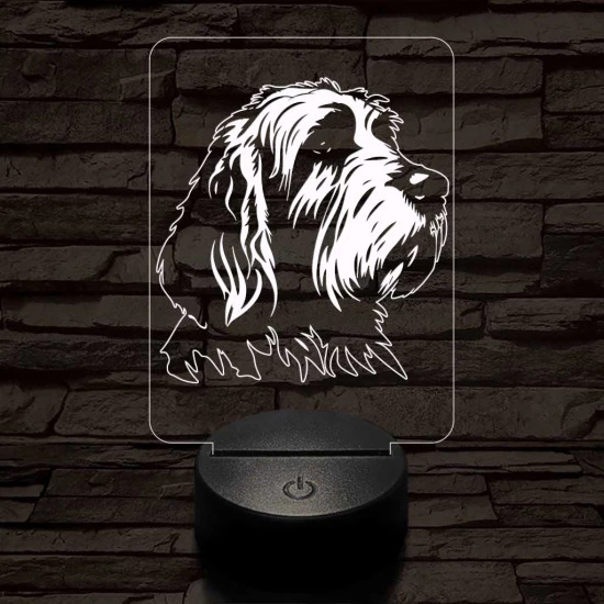 Vidravadász kopó 7 színű 3D led lámpa