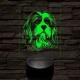 Kis oroszlánkutya (lowchen, löwchen) 7 színű 3D led lámpa