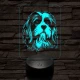 Kis oroszlánkutya (lowchen, löwchen) 7 színű 3D led lámpa
