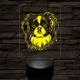 Japán csin 7 színű 3D led lámpa