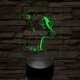 Kis olasz agár 7 színű 3D led lámpa