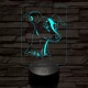 Kis olasz agár 7 színű 3D led lámpa