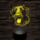 Ír farkaskutya 7 színű 3D led lámpa