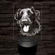 Ír farkaskutya 7 színű 3D led lámpa