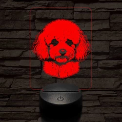 Pamacskutya 7 színű 3D led lámpa
