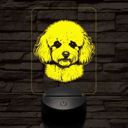 Pamacskutya 7 színű 3D led lámpa