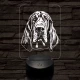 Angol véreb 7 színű 3D led lámpa