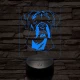 Boxer kutya 7 színű 3D led lámpa