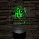 Tacskó-fej 7 színű 3D led lámpa