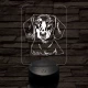 Tacskó-fej 7 színű 3D led lámpa