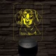 Tacskó-fej 7 színű 3D led lámpa