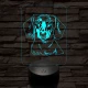 Tacskó-fej 7 színű 3D led lámpa